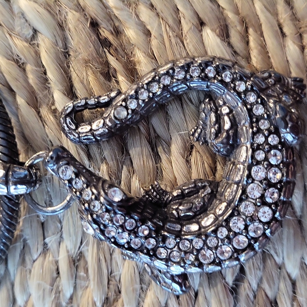 Elegant Brighton Silver Necklace with Crystal Accents - Picture 2 of 6